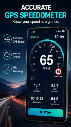GPS Speedometer HUD - Odomiter screenshot