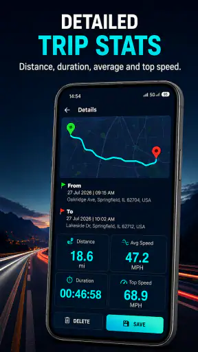 GPS Speedometer HUD - Odomiter screenshot