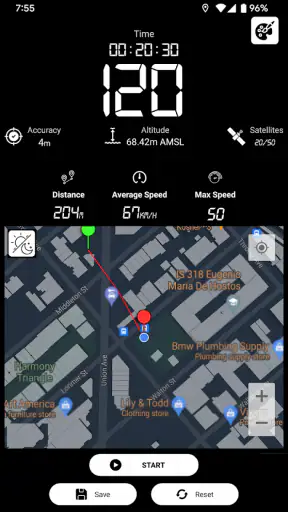 GPS Speedometer:Bilis at Haba screenshot