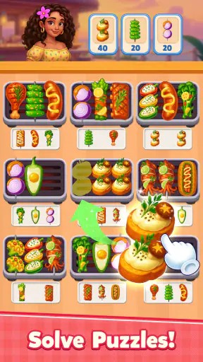 Grill Cooking: Sort Challenge screenshot