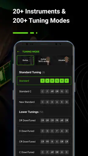 Guitar Tuner, GuitarTunio screenshot