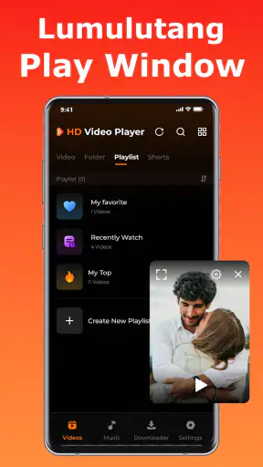 HD video at music player app screenshot