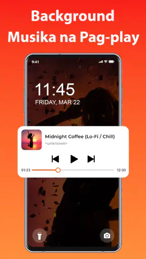 HD video at music player app screenshot