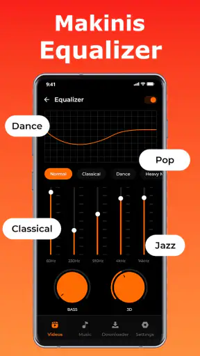 HD video at music player app screenshot