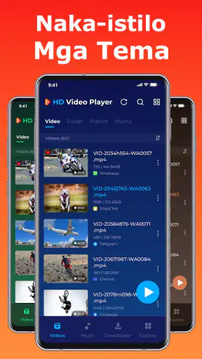 HD video at music player app screenshot
