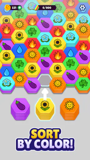 Hexa Sort screenshot