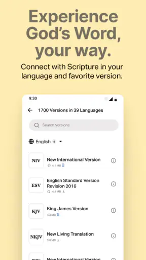 Holy Bible Offline NIV KJV App screenshot