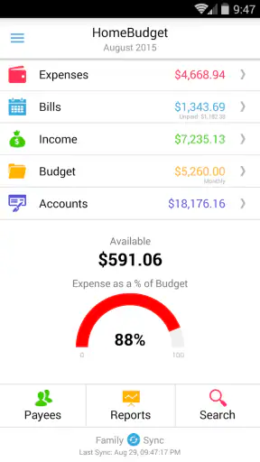 Home Budget with Sync screenshot