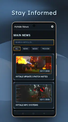 HyNews | Hytale News & Mods screenshot