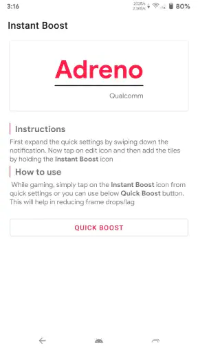 Instant Boost : Addon screenshot