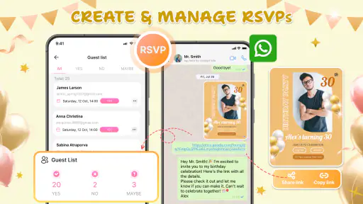 Invitation Card Maker & RSVP screenshot