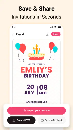 Invitation Maker & Card Design screenshot
