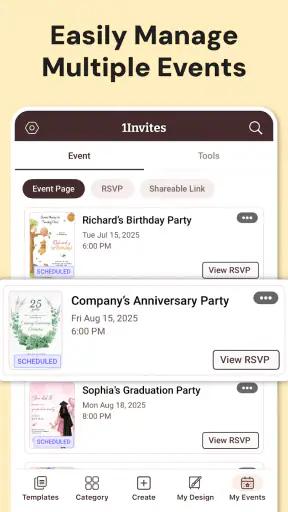 Invitation Maker & RSVP Cards screenshot