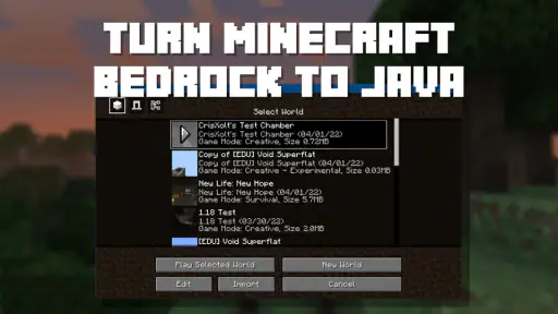 Java Edition UI for Minecraft screenshot