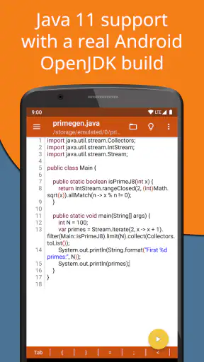 Jvdroid - IDE for Java screenshot