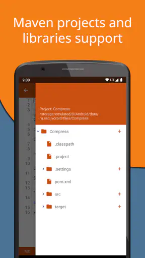 Jvdroid - IDE for Java screenshot