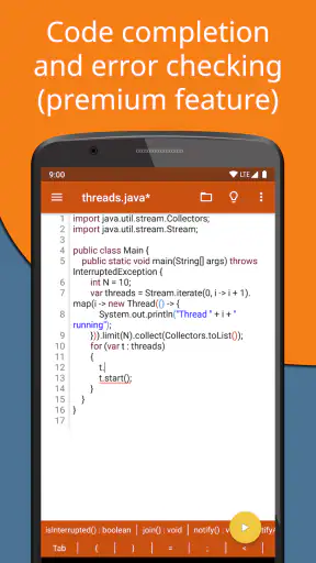 Jvdroid - IDE for Java screenshot