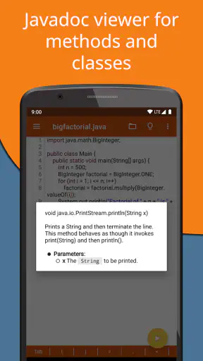 Jvdroid - IDE for Java screenshot