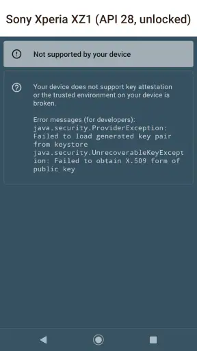 Key Attestation Demo screenshot