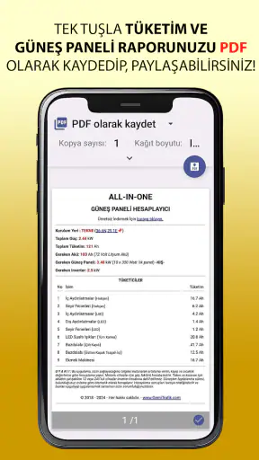 Kolay Güneş Paneli Hesaplayıcı screenshot