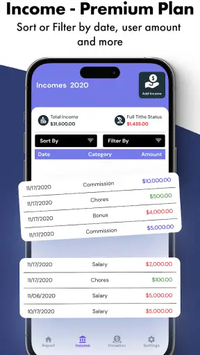LDS Tithing Report screenshot