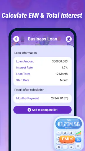 Loan Finance Calculator screenshot