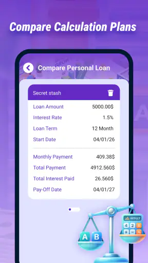 Loan Finance Calculator screenshot