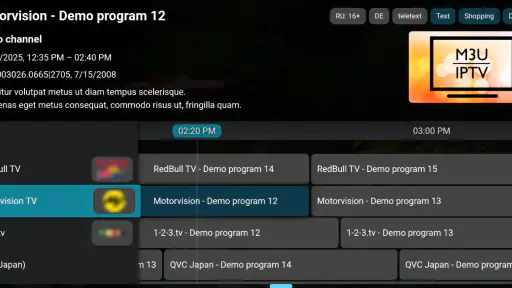 M3U IPTV screenshot