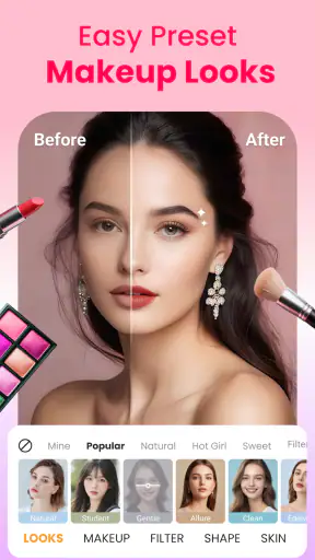 Makeup Camera at Selfie Editor screenshot