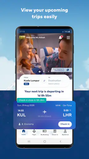 Malaysia Airlines screenshot