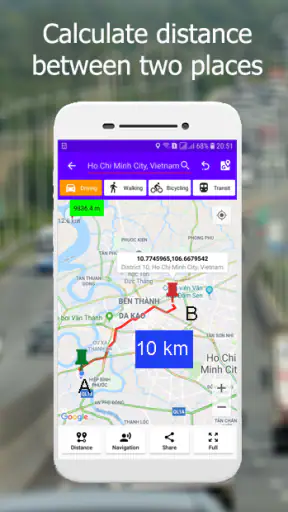 Maps Distance Calculator screenshot