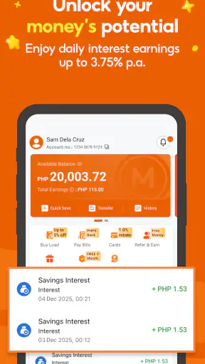 MariBank PH (SeaBank) screenshot