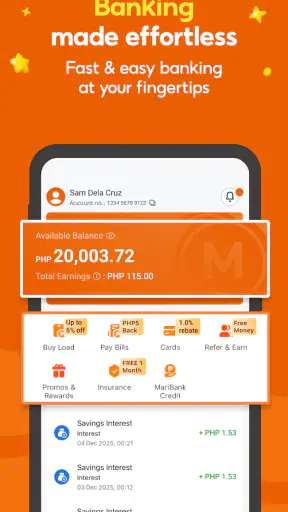 MariBank PH (SeaBank) screenshot