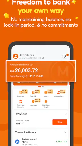 MariBank PH (SeaBank) screenshot