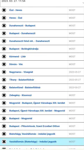 Menetrendek.hu screenshot