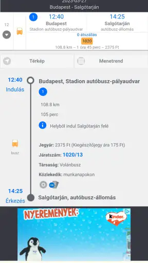 Menetrendek.hu screenshot