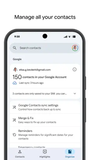 Mga Contact screenshot