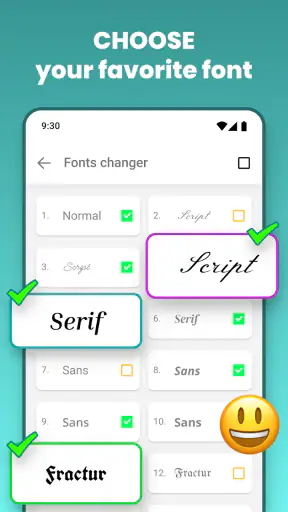 Mga Font Keyboard -Mga Font Aa screenshot