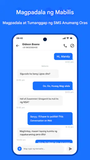 Mga Mensahe: Text Message screenshot