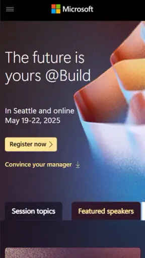 Microsoft Build screenshot