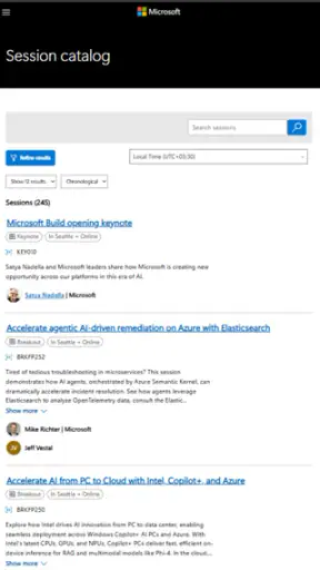 Microsoft Build screenshot
