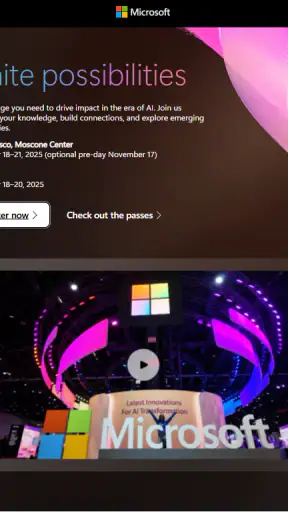 Microsoft Ignite screenshot