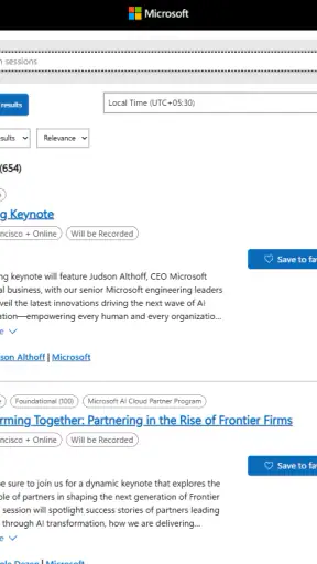 Microsoft Ignite screenshot