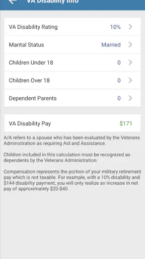 Military Retirement screenshot