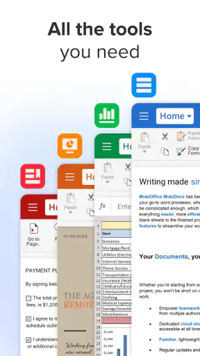 MobiOffice: Word, Sheets, PDF screenshot