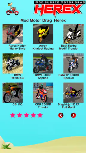 Mod Bussid Motor Drag Herex screenshot