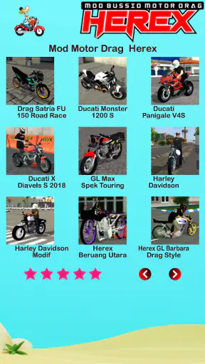 Mod Bussid Motor Drag Herex screenshot
