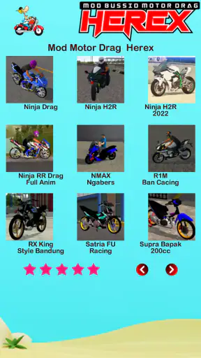 Mod Bussid Motor Drag Herex screenshot