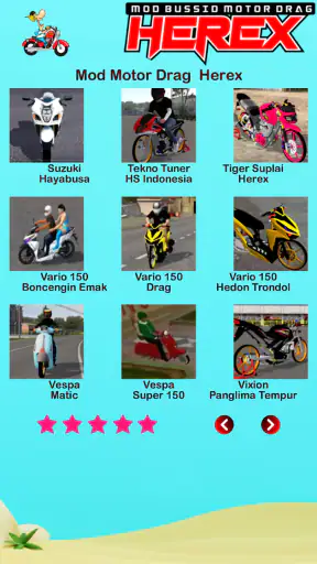 Mod Bussid Motor Drag Herex screenshot