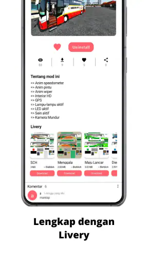 Mod BUSSID Truk Canter Tawakal screenshot
